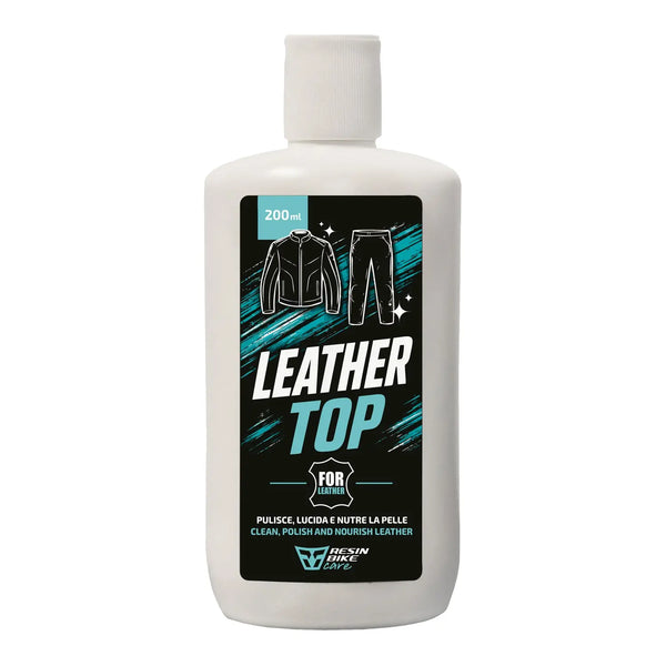 ResinBikeCare Leather Top - Detergente Nutriente per Pelle, Giacche, Tute e Stivali Moto - Resin Bike Care