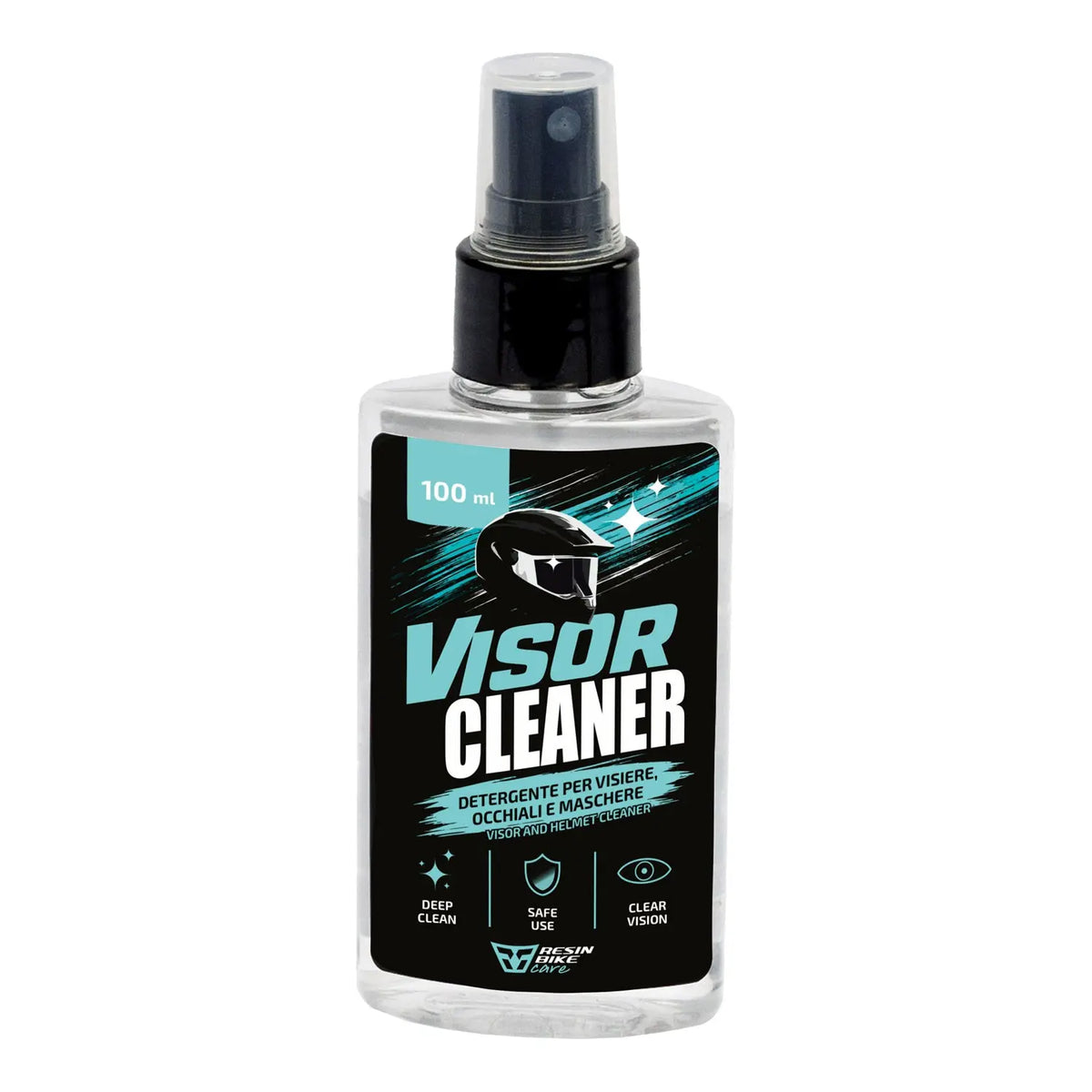 ResinBikeCare Visor Cleaner - Spray Detergente per Visiere, Caschi e Occhiali - Resin Bike Care