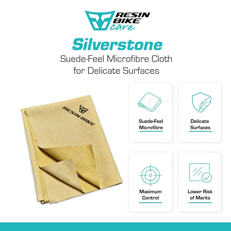 ResinBikeCare Silverstone - Panno Microfibra Scamosciato per Superfici Delicate - Resin Bike Care